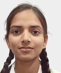 Portrait of a young girl with dark hair in two braids, facing the camera with a neutral expression.